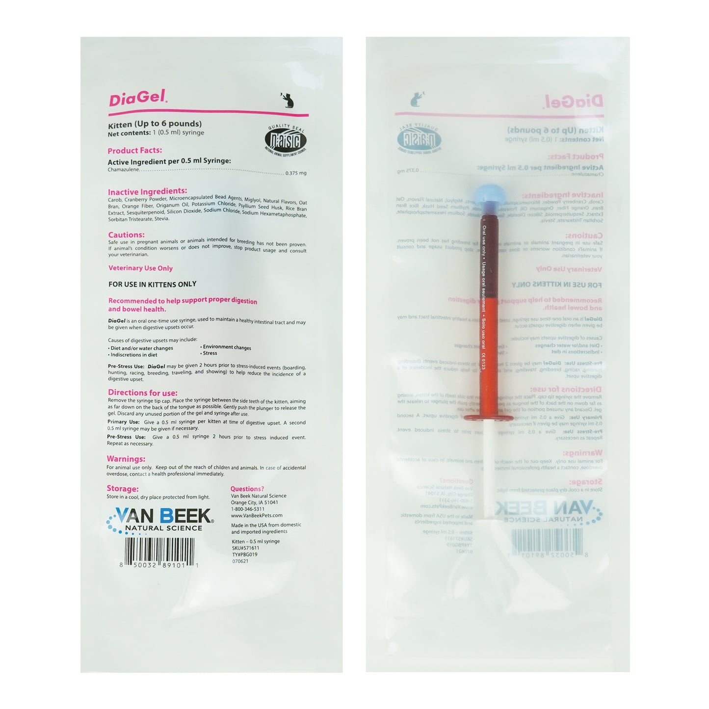 DiaGel for Kittens - Orally Administered Gel for Occasional Loose Stools and Digestive Upset