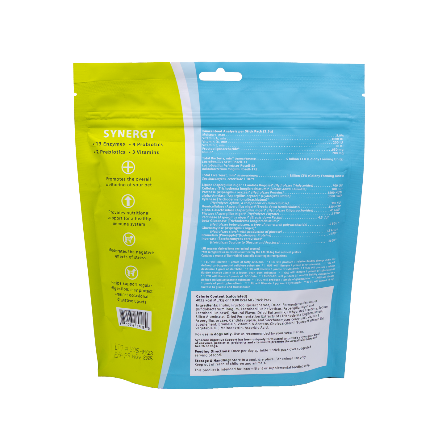 Dog Synacore - Uniquely formulated digestive support supplement containing a healthy amount of enzymes, probiotics, prebiotics and vitamins