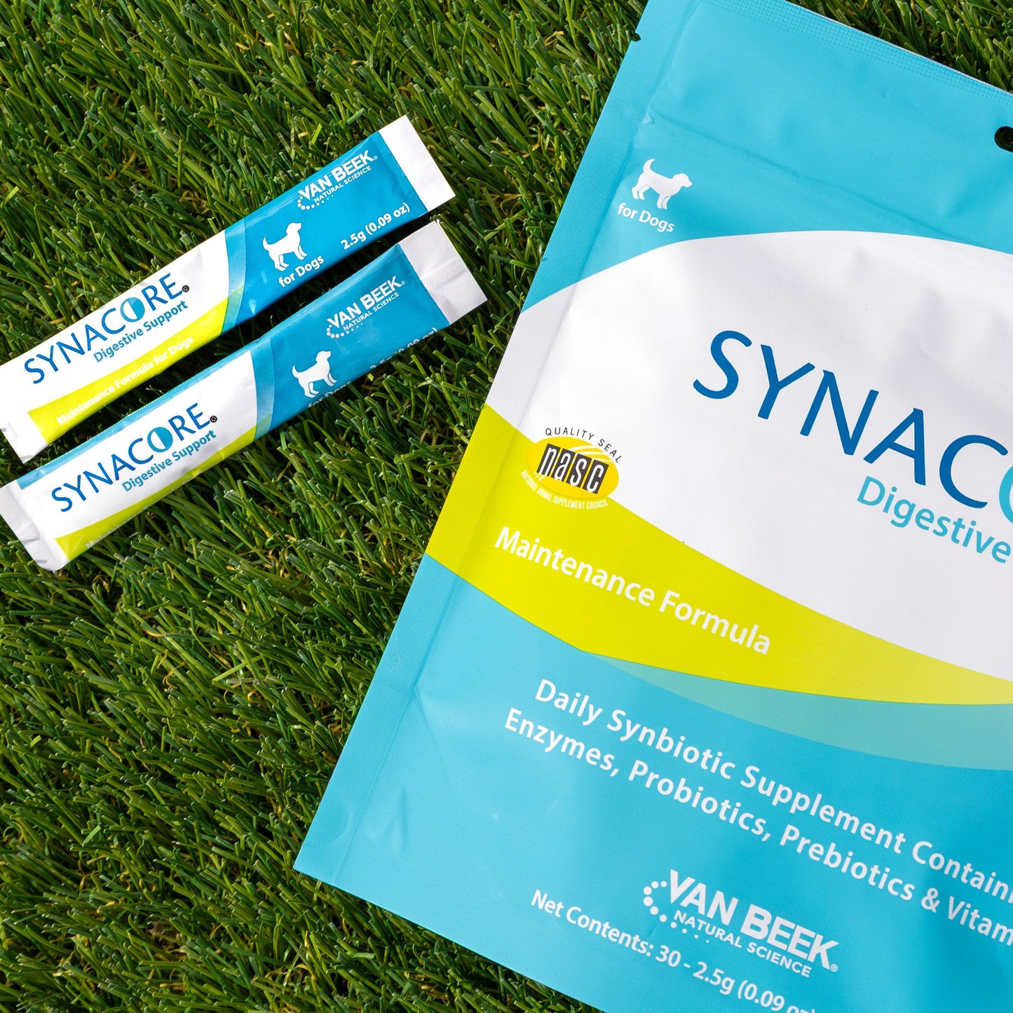 Dog Synacore - Uniquely formulated digestive support supplement containing a healthy amount of enzymes, probiotics, prebiotics and vitamins