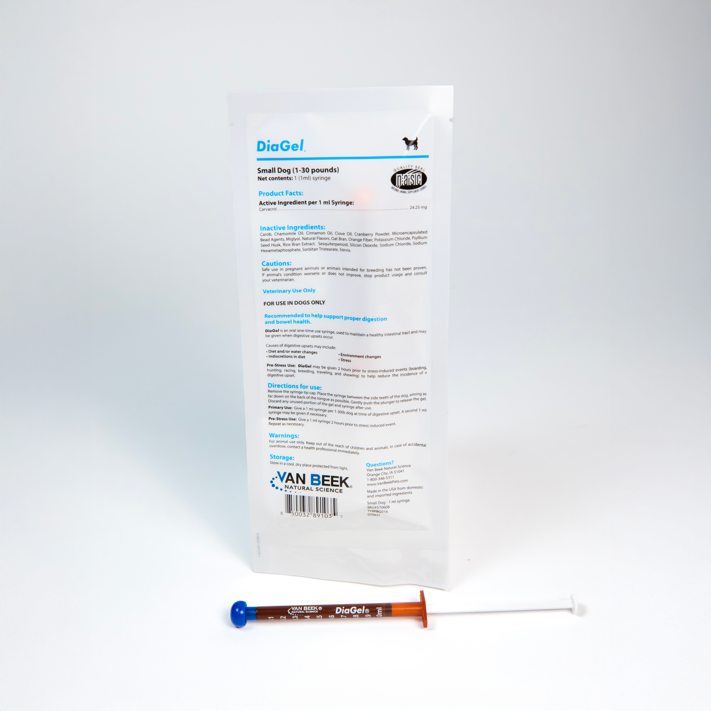 DiaGel for Small Dogs 1-30 lbs. - Orally Administered Gel for Occasional Loose Stools and Digestive Upset