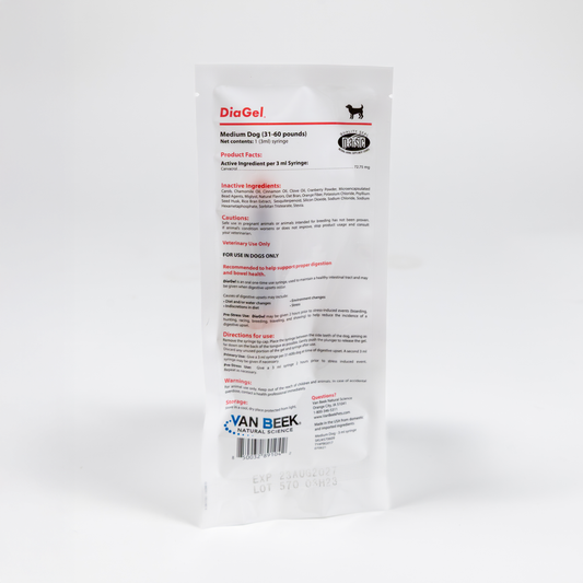 DiaGel for Medium Dogs 31-60 lbs. - Orally Administered Gel for Occasional Loose Stools and Digestive Upset