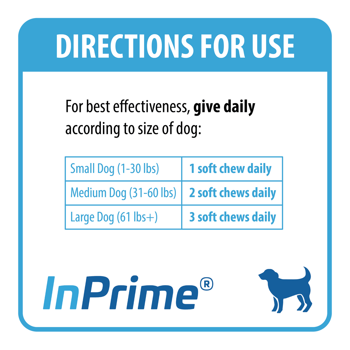 Dog InPrime - Hip and Joint soft chews for dogs of all ages and sizes