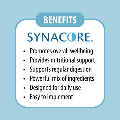 Dog Synacore - Uniquely formulated digestive support supplement containing a healthy amount of enzymes, probiotics, prebiotics and vitamins