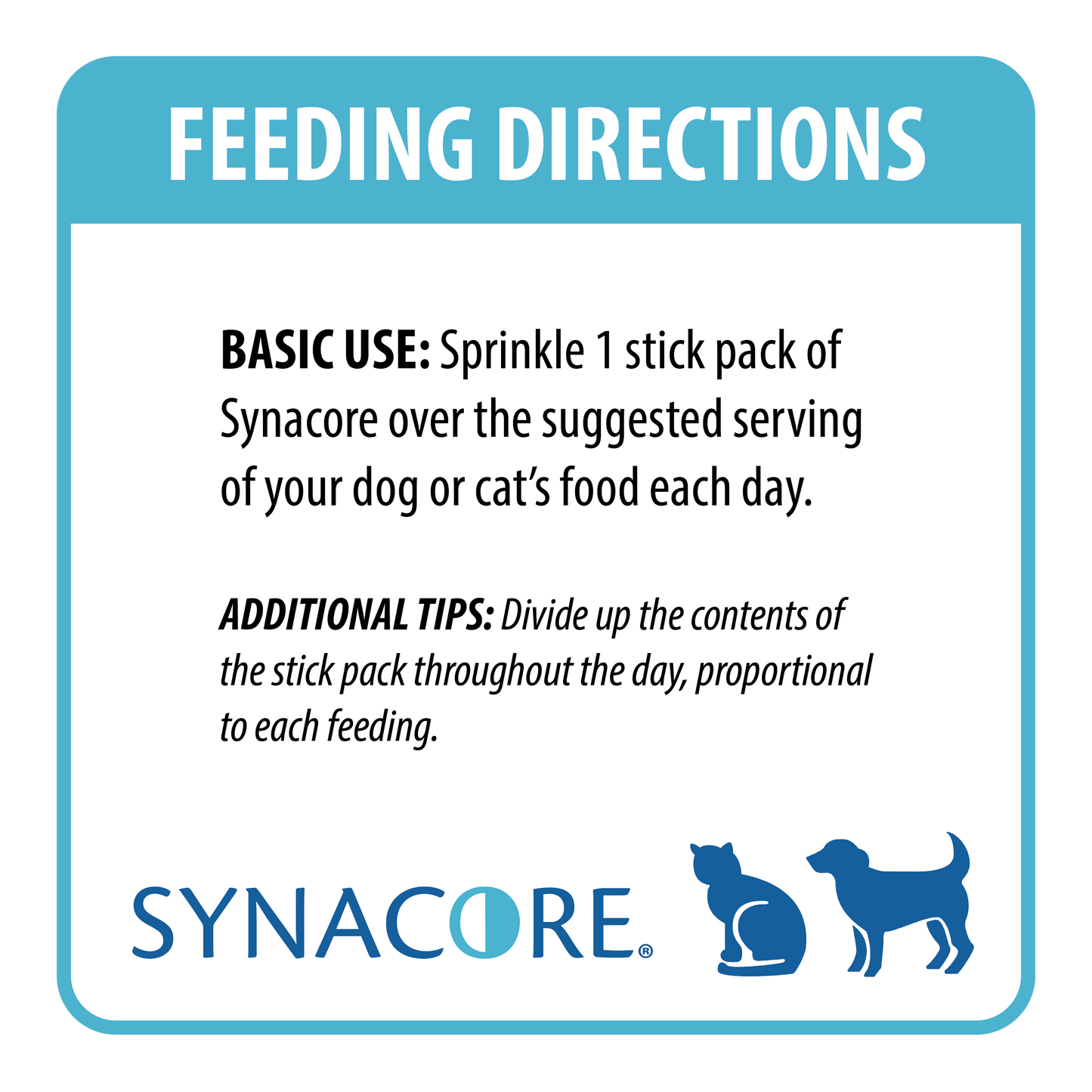 Cat Synacore - Uniquely formulated digestive support supplement containing a healthy amount of enzymes, probiotics, prebiotics and vitamins