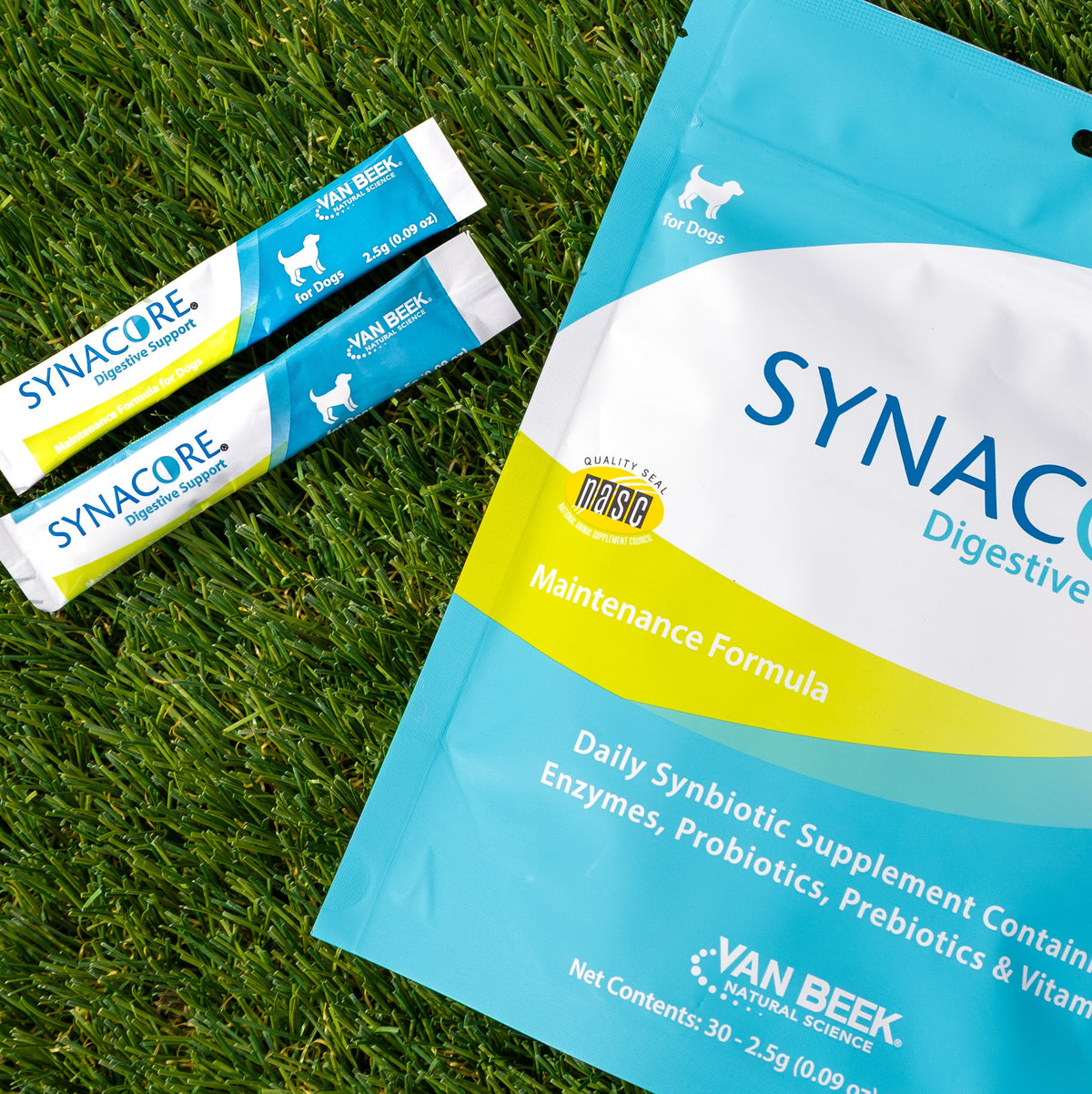 Dog Synacore - Uniquely formulated digestive support supplement containing a healthy amount of enzymes, probiotics, prebiotics and vitamins